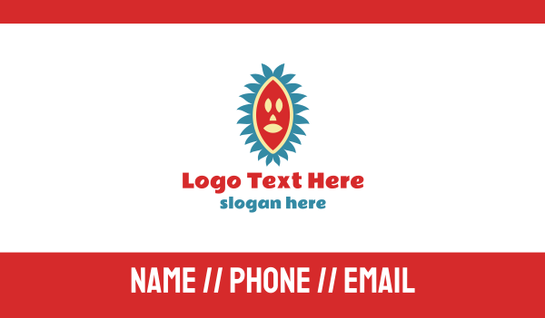 African Tribal Mask Business Card Design Image Preview