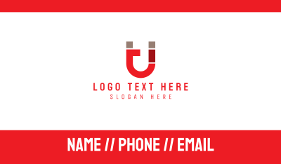 Red Magnet T Business Card Image Preview