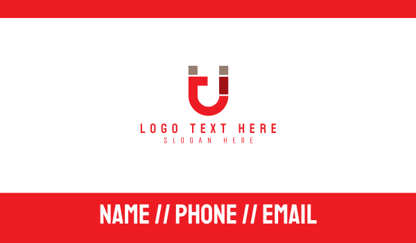 Red Magnet T Business Card Design Image Preview