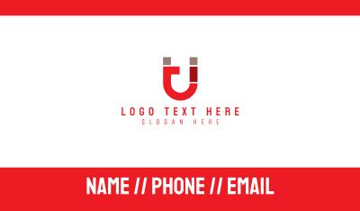 Red Magnet T Business Card Image Preview