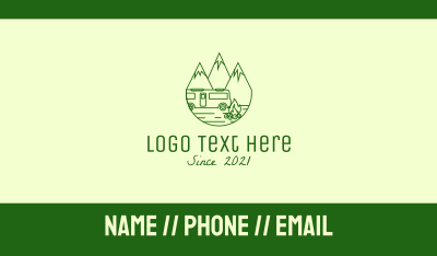 Camping Mountain Peaks Business Card Image Preview