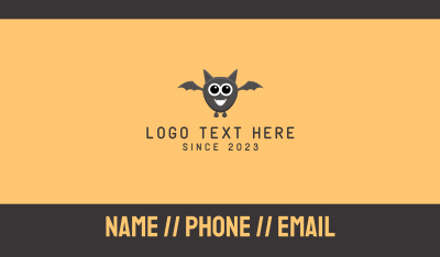 Baby Bat Mascot Business Card Image Preview