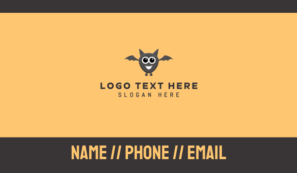 Baby Bat Mascot Business Card Design Image Preview
