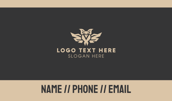 Owl Emblem Business Card Design Image Preview