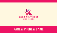 Modern Stylish Letter K Business Card Design