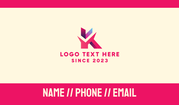 Modern Stylish Letter K Business Card Design Image Preview