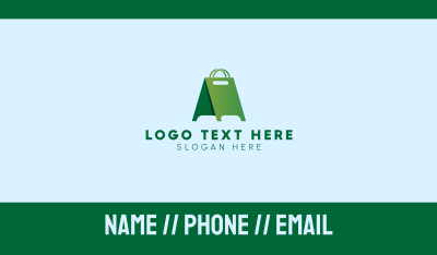 Green Shopping Advertisement  Business Card Image Preview