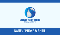Blue Global Tech Company Business Card Image Preview