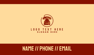 Vintage Telephone Company Business Card Image Preview