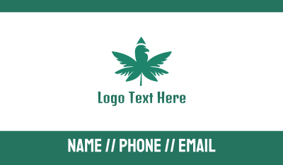 Moss Green Cannabis Business Card Image Preview
