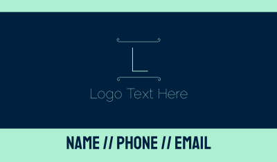 Blue Green Letter Business Card Image Preview