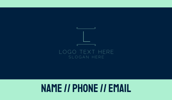 Blue Green Letter Business Card Design Image Preview