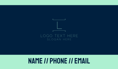 Blue Green Letter Business Card Image Preview