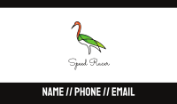 Green Crane Outline Business Card Image Preview