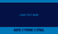 Digital Blue Wordmark Business Card Design