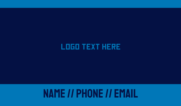 Digital Blue Wordmark Business Card Design Image Preview