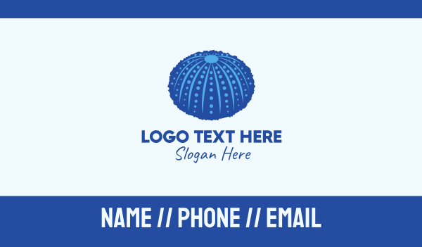 Blue Sea Urchin Business Card Design Image Preview