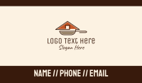 House Roof Frying Pan Business Card Design