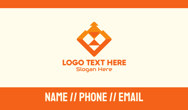 Orange Lion Tech Business Card Design Image Preview