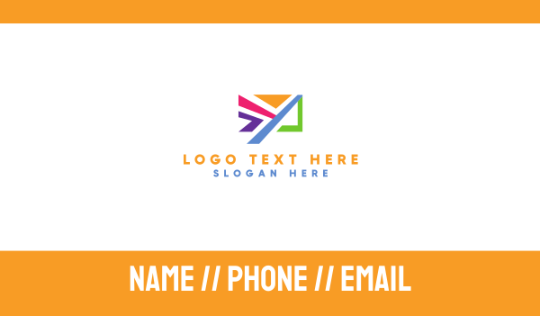 Colorful Email App Business Card Design Image Preview