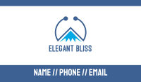 Blue Tech Mountain Business Card Image Preview