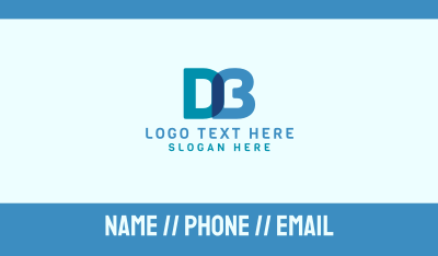 Digital D & B Monogram Business Card Image Preview