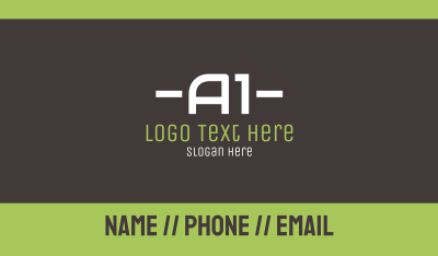 A1 Text Business Card