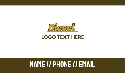 Gold Diesel Wordmark Business Card