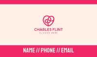 Pink Abstract Scribble Heart Business Card Image Preview