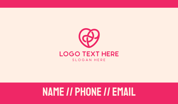 Pink Abstract Scribble Heart Business Card Design Image Preview