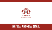 Red Duplex House Business Card Image Preview