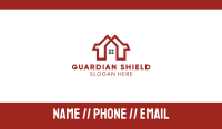 Red Duplex House Business Card Image Preview