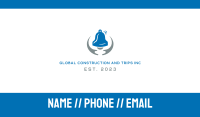 Blue Grey Bell Business Card Image Preview