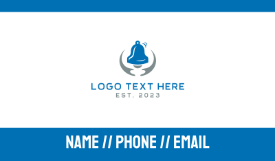 Blue Grey Bell Business Card Image Preview