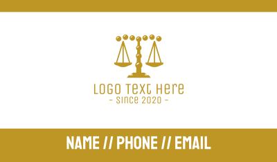 Gold Pebble Law Firm Business Card