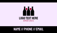 Wine Bottle Glass Liquor Business Card Image Preview
