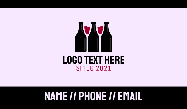 Wine Bottle Glass Liquor Business Card Design Image Preview