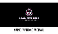 Glitch Skull Letter M Business Card Image Preview