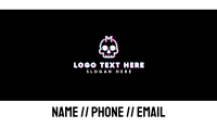Glitch Skull Letter M Business Card Image Preview