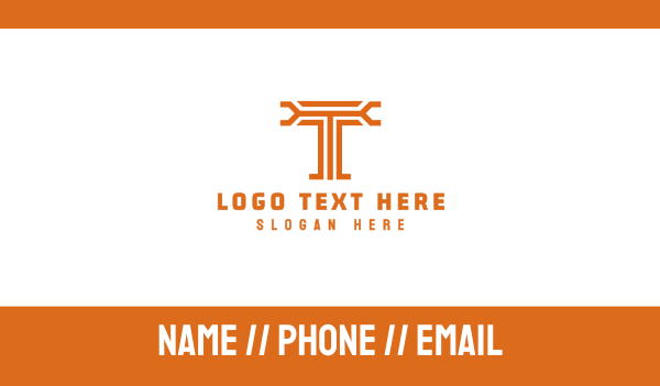 Modern T Outline Business Card Design Image Preview