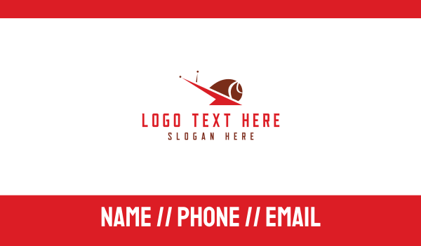 Red Snail Business Card Design Image Preview