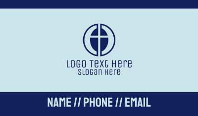 Modern Catholic Cross Business Card Image Preview