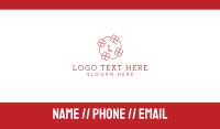Girly Flower Lettermark Business Card Image Preview