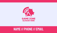Pink Wifi Pig Business Card Image Preview