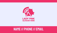 Pink Wifi Pig Business Card Image Preview