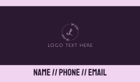 Lilac Wreath Lettermark Business Card Design