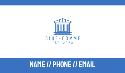 Blue Greek Legal House Business Card Image Preview