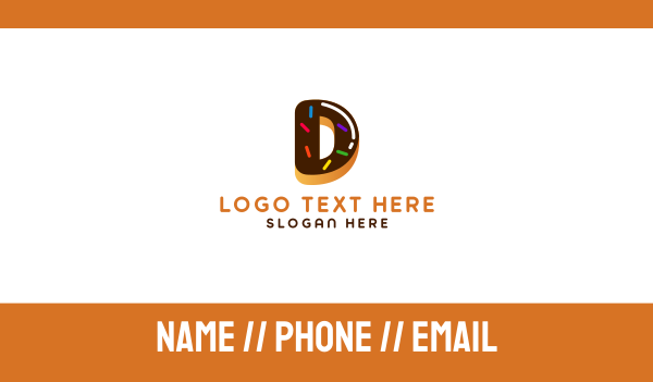 Donut Bakeshop Letter D Business Card Design Image Preview