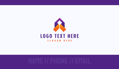 Abstract Arrow Polygon Business Card Image Preview