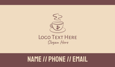 Minimalist Coffee Bean Shop  Business Card